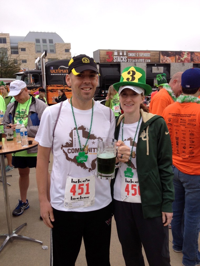 The Watlings at the St. Patrick's Day Paddy Dash in Frisco, Texas.