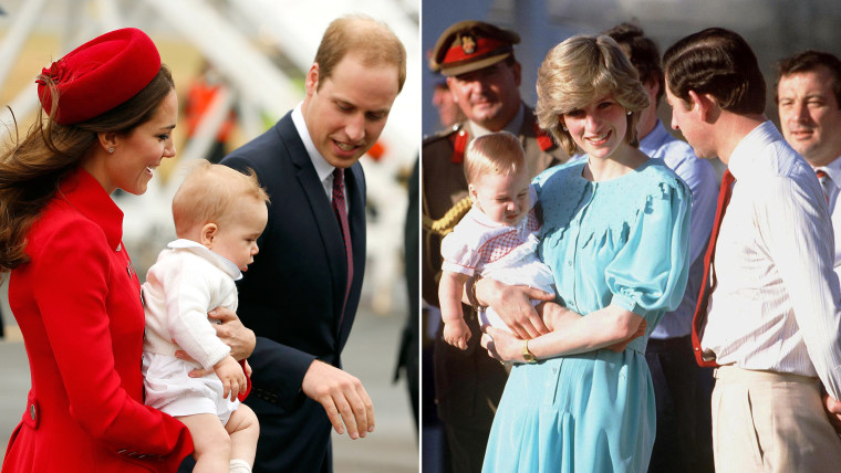 The visit to New Zealand by 8-month-old Prince George is reminiscent of a similar trip his father, Prince William, took with his parents when he was the same age.