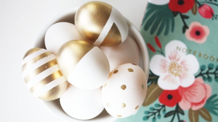 Gold & white eggs