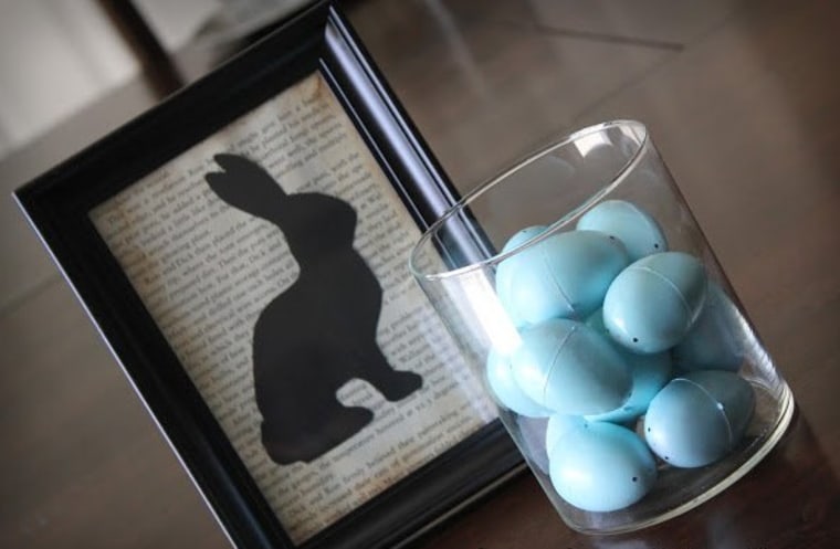 Framed bunny silhouette