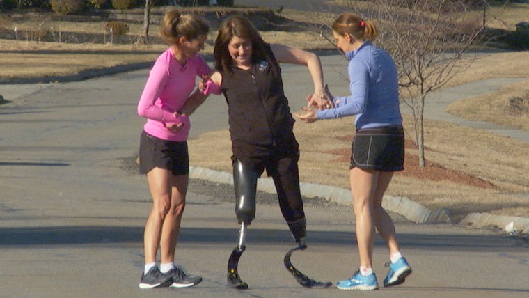 Natalie Morales with Celeste and Carmen Corcoran.