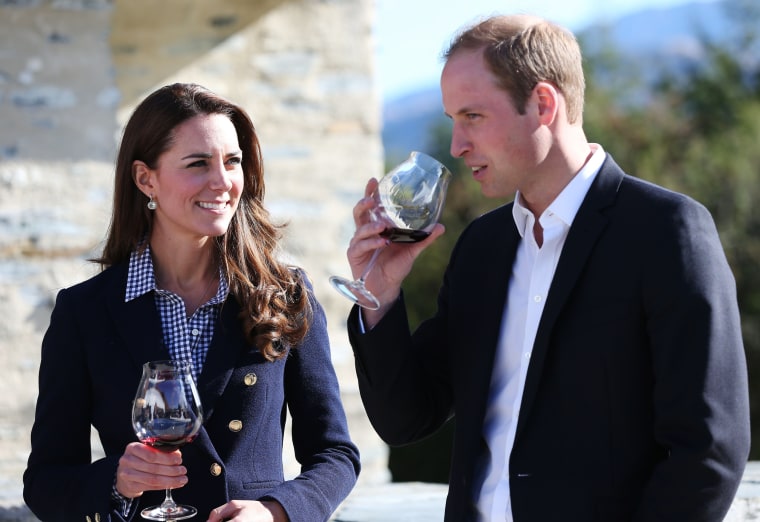Prince William and Duchess Kate visit a winery in Queenstown, New Zealand.