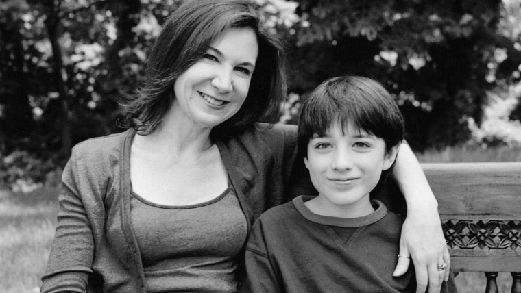 Karen Siff Exkorn, with her son Jake Exkorn in 2005.