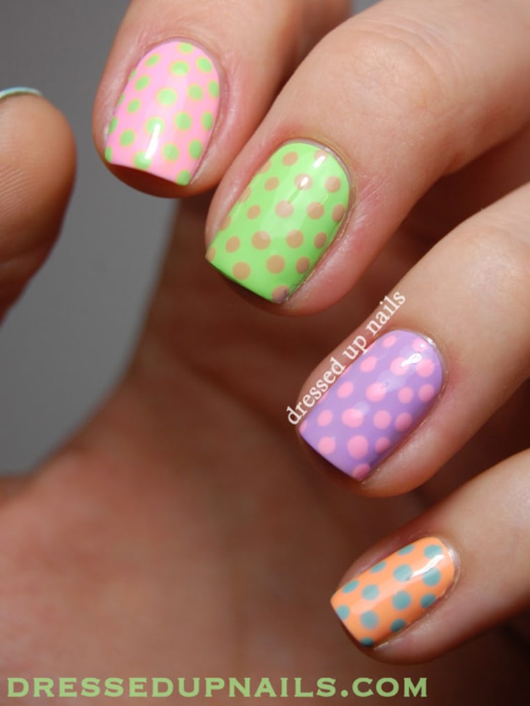 Easter nail art designs to DIY: Polka dots