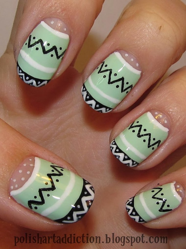 Easter nail art designs to DIY: tribal print