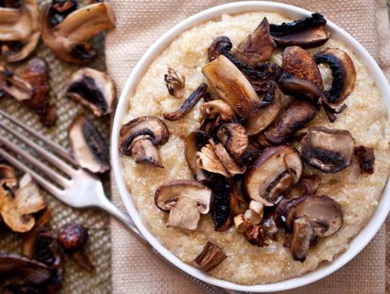 mushroom quinoa risotto
