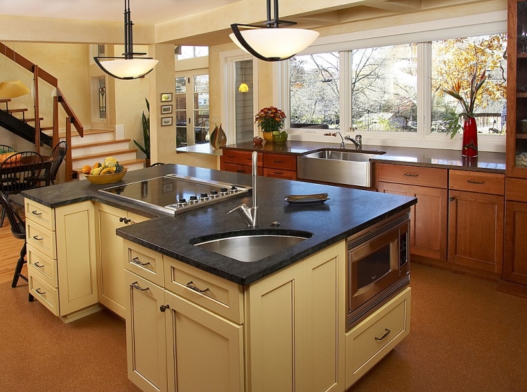 Soapstone is a natural material that isn't affected by acids, so it won't stain from a coffee or orange juice spill.