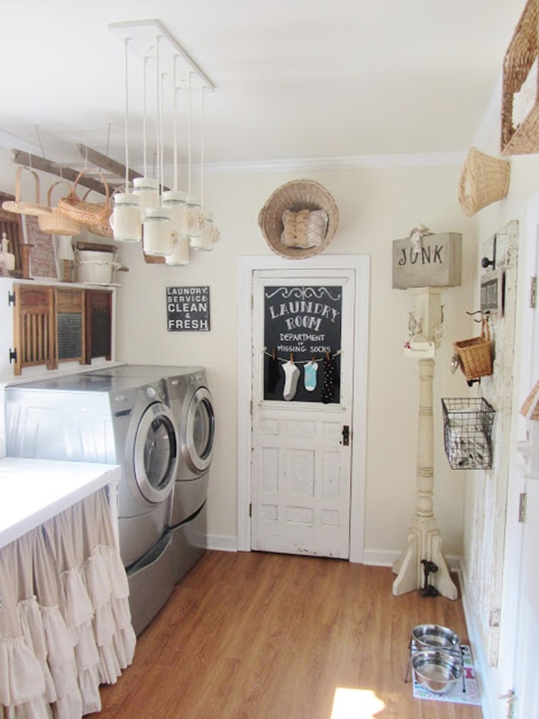 Rustic laundry room