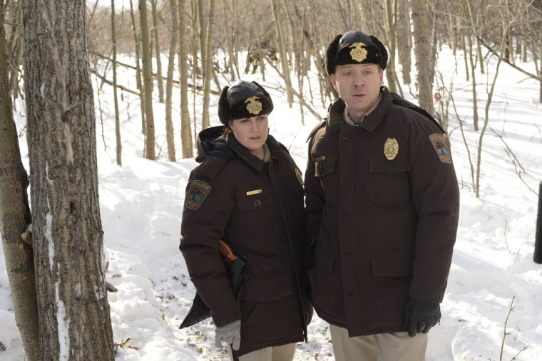 \"Fargo\" echoes the 1996 film that inspired it, but is a unique creation of its own. Pictured: Allison Tolman as Molly and Shawn Doyle as Vern.