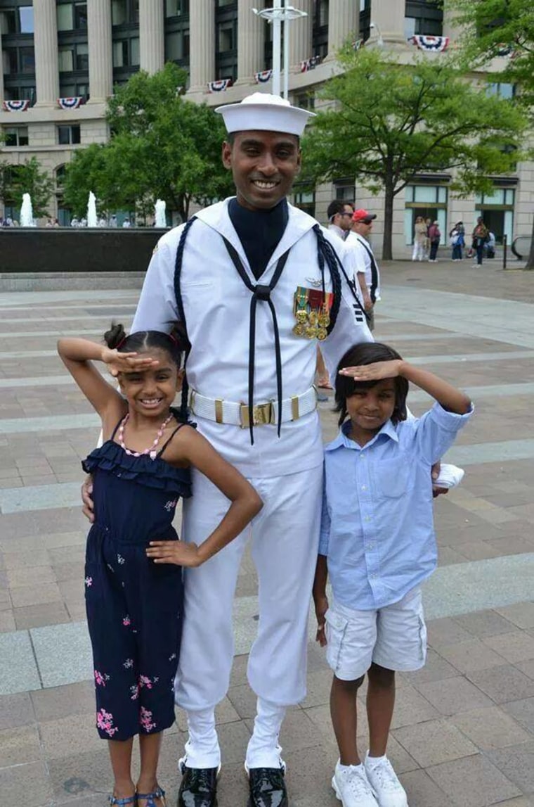 My husband took the kids with him to the Navy Memorial while he was performing a ceremony. They totally felt like they were part of the United States Navy Ceremonial Guard that day.