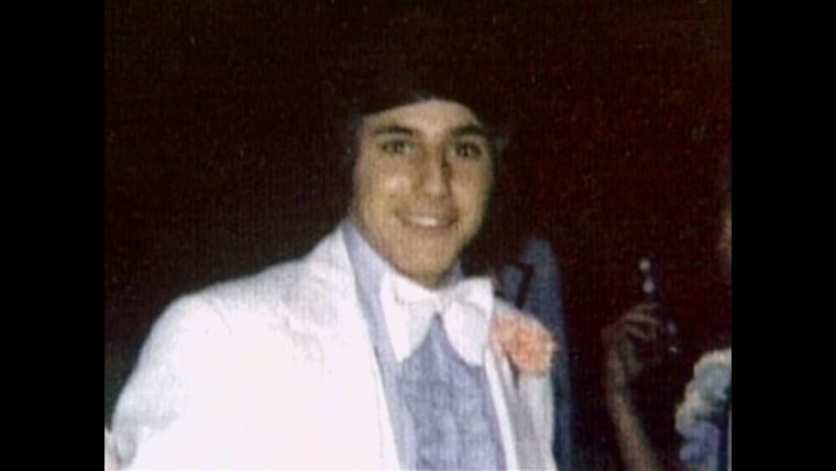 Matt in a snazzy white tux at his prom.