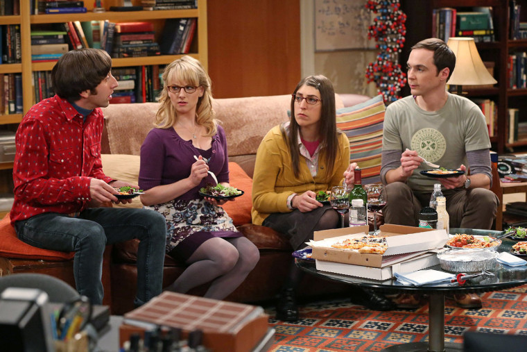 Simon Helberg, Melissa Rauch, Mayim Bialik and Jim Parsons in \"The Big Bang Theory,\" which could end after 10 seasons.