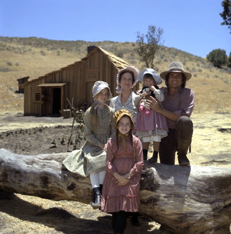 The Ingalls family (Melissa Gilbert, Melissa Sue Anderson, Karen Grassle, Lindsay/Sidney Greenbush, and  Michael Landon) from \"Little House on the Prairie.\"