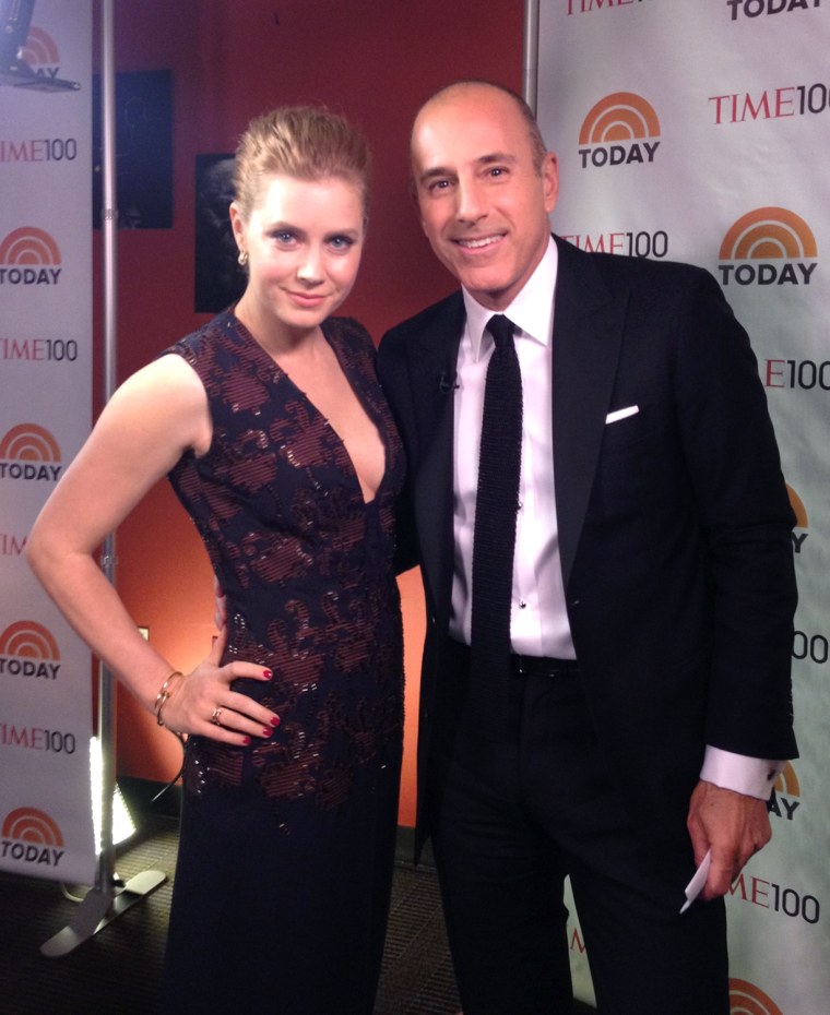 Matt Lauer and Amy Adams