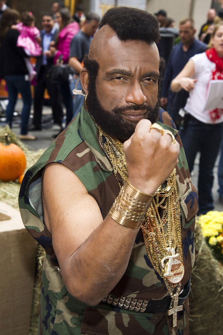 Al Roker on TODAY's 2013 Halloween show as B.A. Baracus, who was portrayed by Mr. T in \"The A-Team.\"