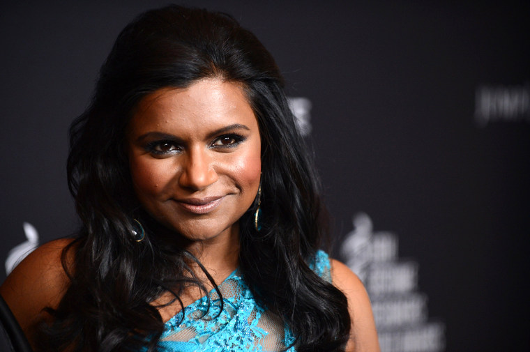 Mindy Kaling arrives at the 16th Costume Designer Guild Awards, on Saturday, Feb. 22, 2014, in Beverly Hills, Calif. (Photo by Jordan Strauss/Invision...
