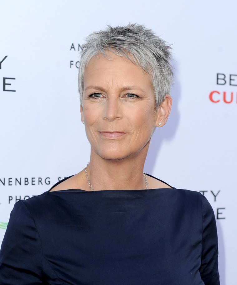 LOS ANGELES, CA - MAY 19:  Actress Jamie Lee Curtis arrives at the opening night of \"Beauty Culture\" at the Annenberg Space for Photography on May 19,...