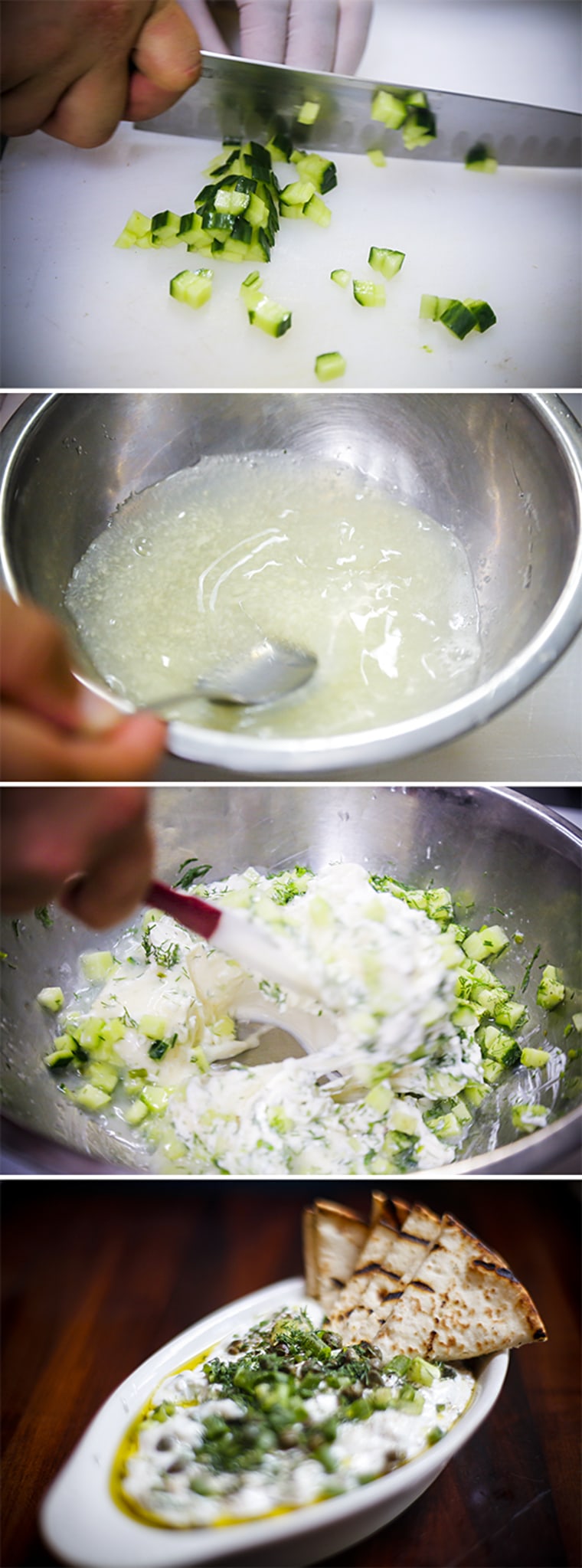 Cucumber-garlic tzatziki recipe by chef Michael Psilakis