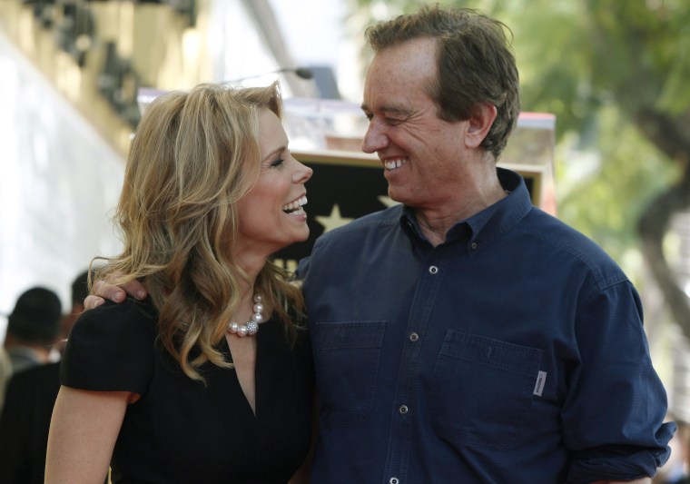 Actress Cheryl Hines smiles at her boyfriend Robert F. Kennedy Jr. during ceremonies honoring Hines with a star on the Hollywood Walk of Fame in Hollywood in this Jan. 29, 2014, photo. The couple married August 2, 2014.
Actress Cheryl Hines (L) smiles at her boyfriend Robert F. Kennedy Jr. during ceremonies honoring Hines with a star on the Hol...