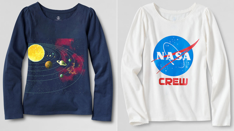 Lands' End introduced these new science-themed clothing options for girls after an uproar online.