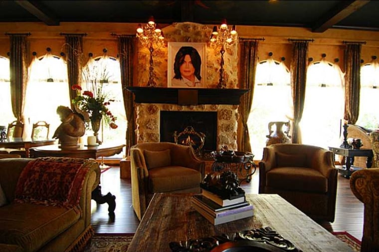 The King of Pop's portrait still hangs above the fireplace of the home he rented before his death.