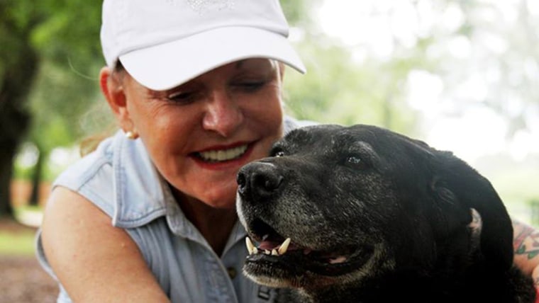 Helen Rich, an heir to the Wrigley fortune, pals around with her new friend, Lady, at her home in Florida. Photos courtesy of On the Wings of Angels.