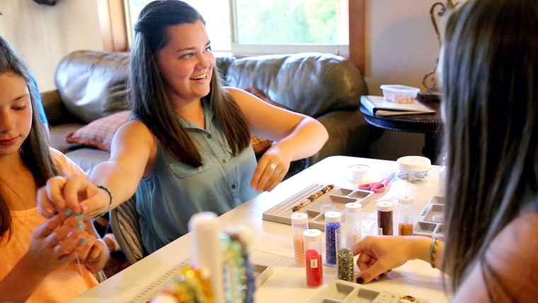 Greer Gates makes jewelry to raise money for cancer research.