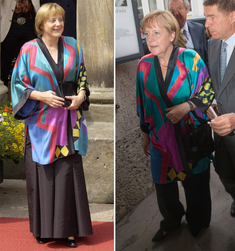 Angela Merkel, head of the Christian Democratic Union Party at the opening ceremony of the famous Richard Wagner-Opera Festival on Thursday, July, 25,...