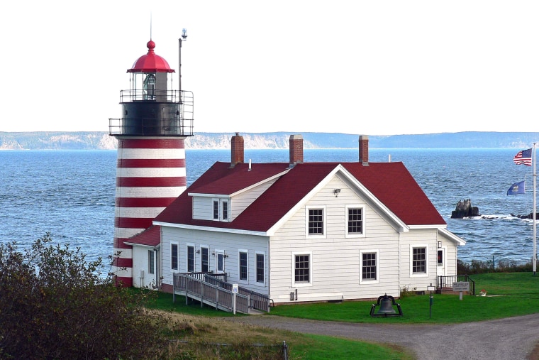 West Quoddy Head Light House in Lubec, Maine.