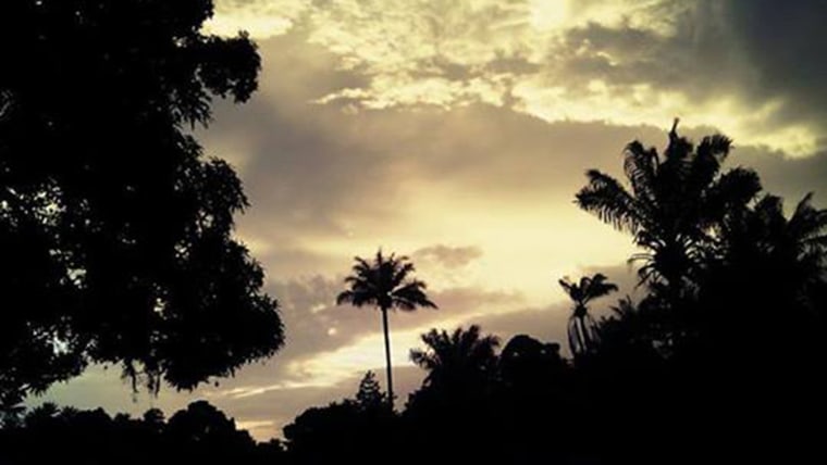 This photograph shows the sky over Koba, where Sara Laskowski was a Peace Corps volunteer.