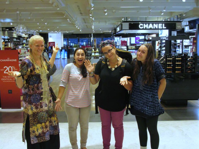 Guinea Volunteers Michelle Pitcher, Maren Lujan, Sara Laskowski and Amanda Newlove experienced culture shock upon stepping into the Charles de Guelle airport in Paris, France.