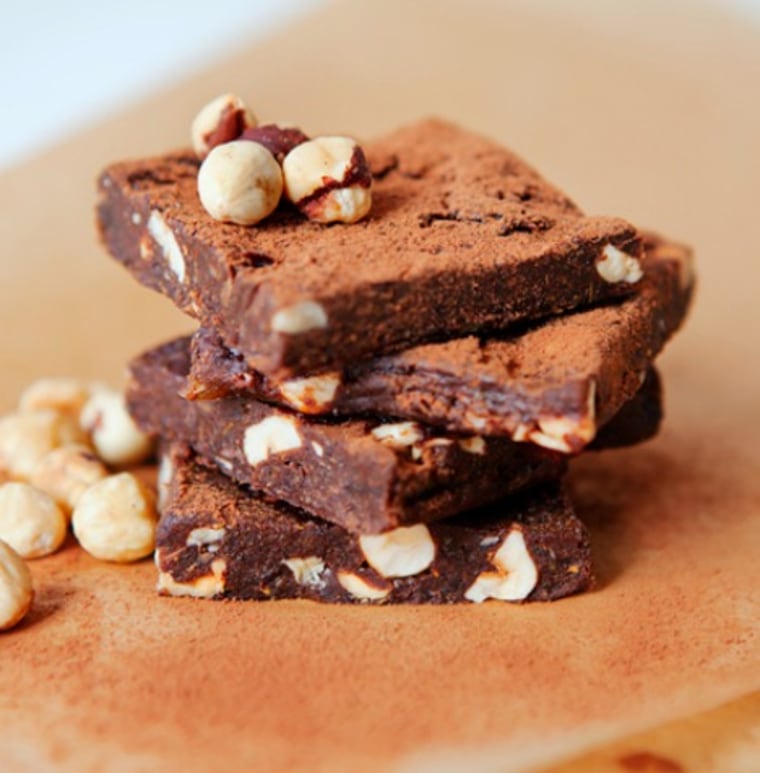 No-bake hazelnut and chai brownies