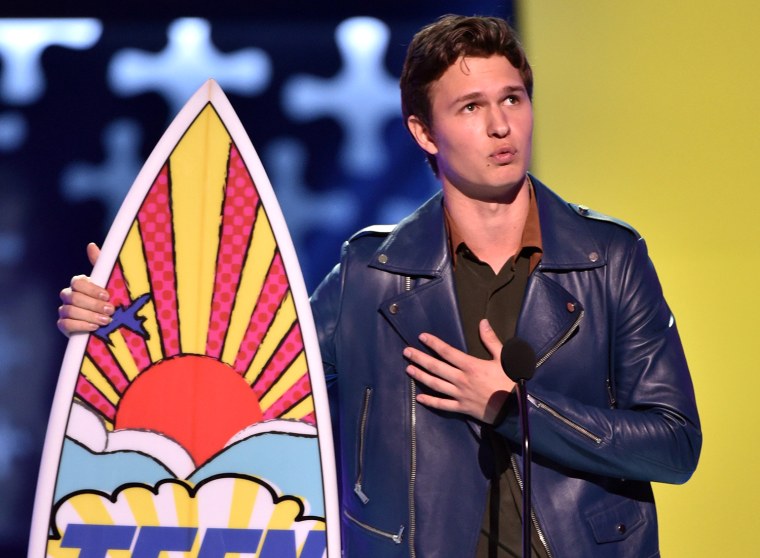 LOS ANGELES, CA - AUGUST 10:  Actor Ansel Elgort winner of Best Actor: Drama, onstage during FOX's 2014 Teen Choice Awards at The Shrine Auditorium on...