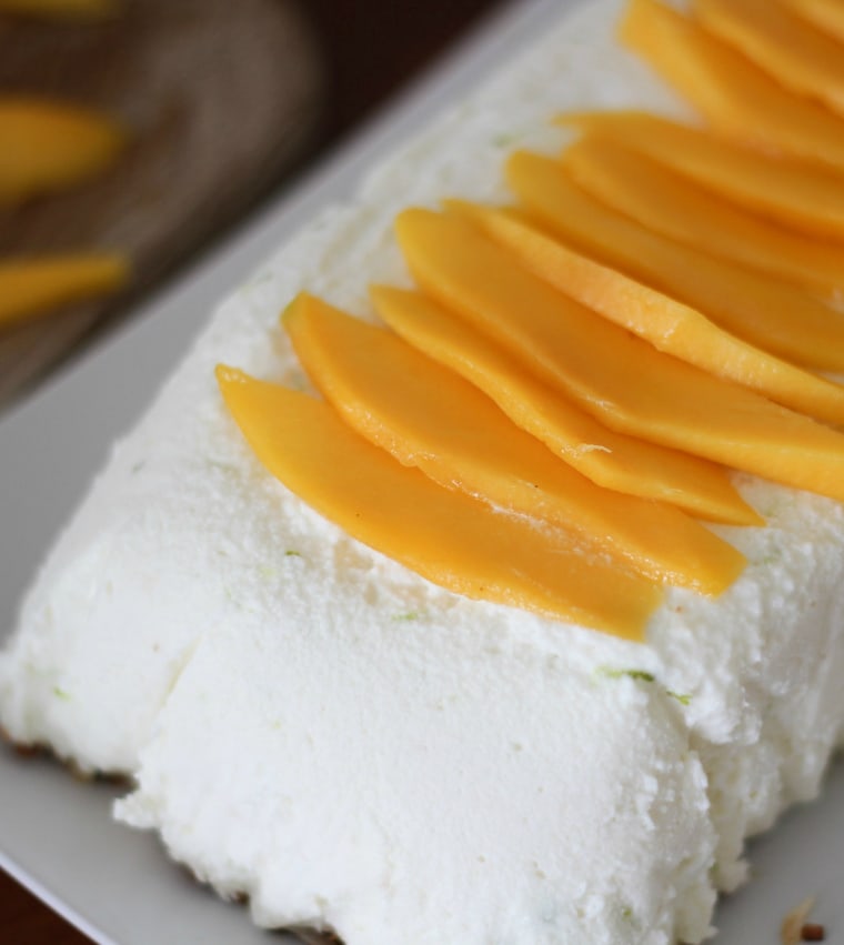 Coconut lime semifreddo