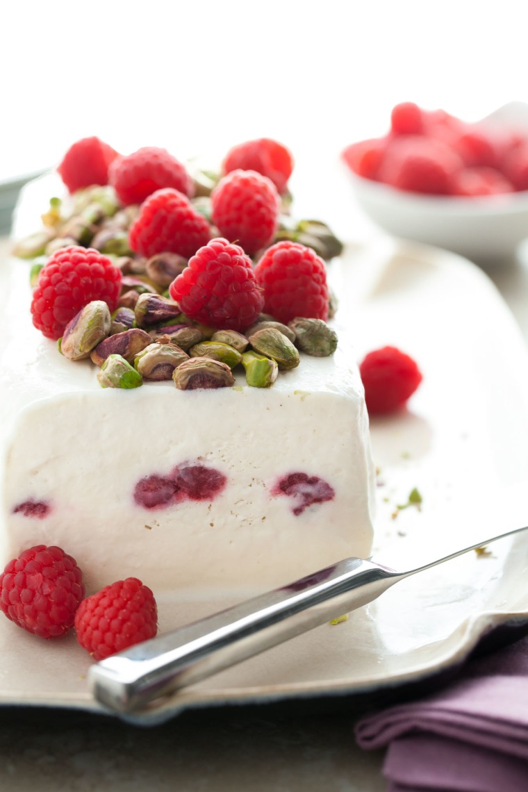 Honey yogurt semifreddo