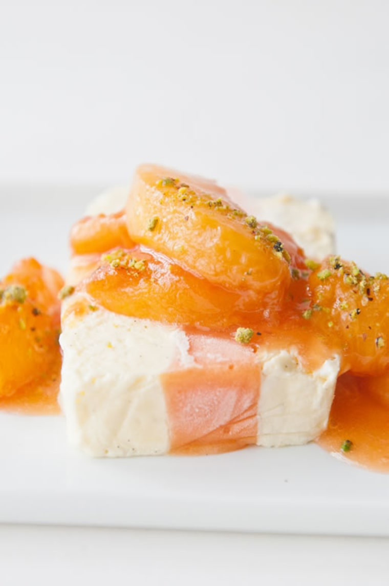 Sparkling peach semifreddo