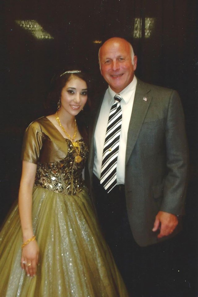 More than 20 years ago, Yonkers Police Department Capt. Joseph Barca (right) saved the life of an infant Shammarah Hamideh (left). It began a lifelong bond that will include Barca attending Hamideh's wedding next week.