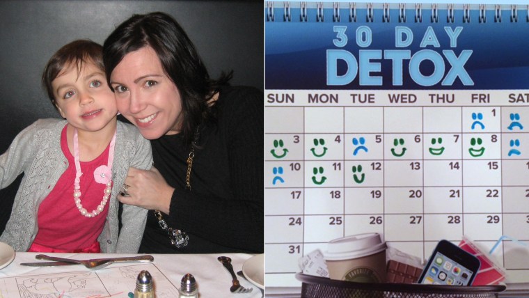 TODAY viewer Tracy Villaume, and the calendar she's using to keep track of her #30DayDetox.