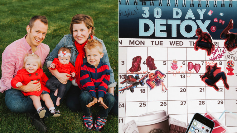 Crystal Askvig is giving up soda, and has been keeping track of her progress on this calendar.