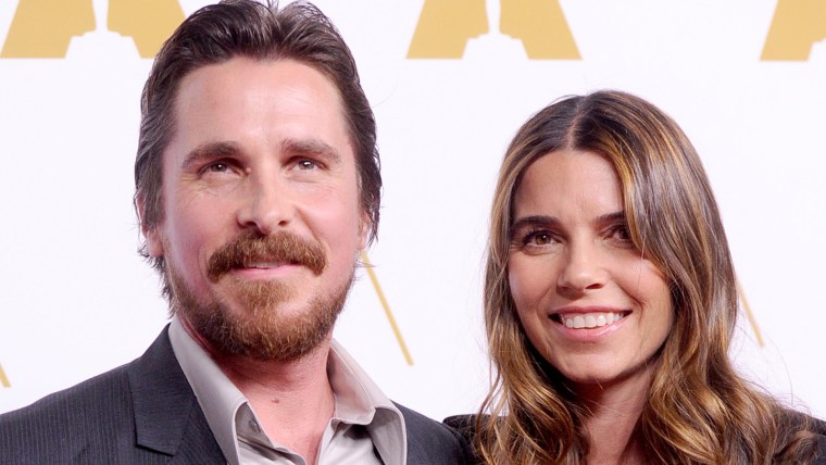 Image: Christian Bale and wife Sibi