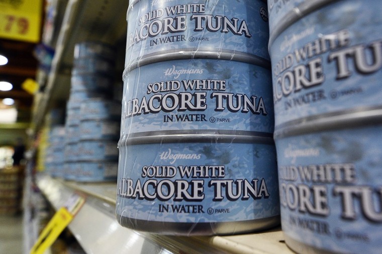 Canned tuna in a store in Fairfax, Virginia