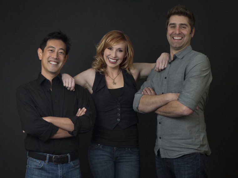 Image: Grant Imahara, Kari Byron, Tory Belleci.