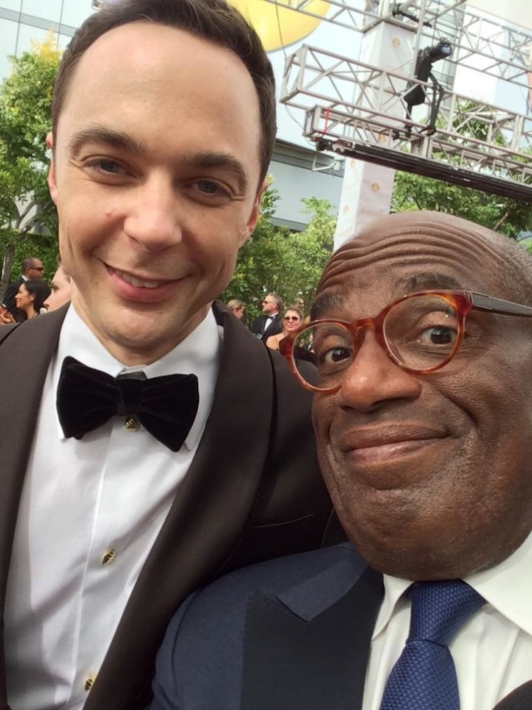 Al Roker and Jim Parsons at the 2014 Emmy Awards.