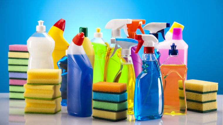 Cleaning supplies; Shutterstock ID 125653256; PO: TODAY.com