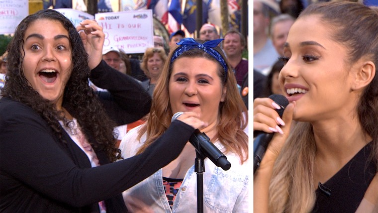 Image: Ariana Grande surprises happy fans on TODAY