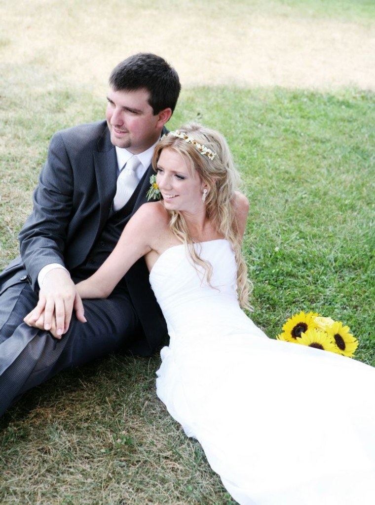 Chapman's wedding photo with her husband, Chris, from July 22, 2011.
