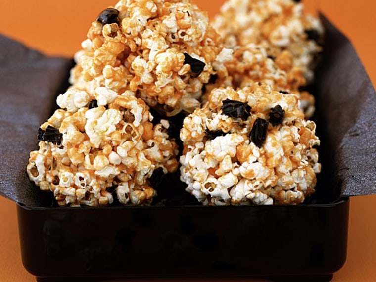 Halloween popcorn balls