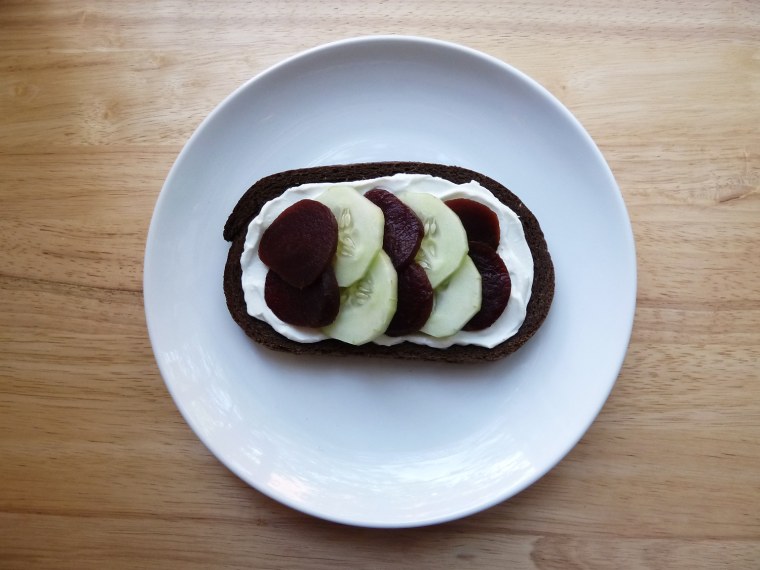 Cucumber and Beet Toast