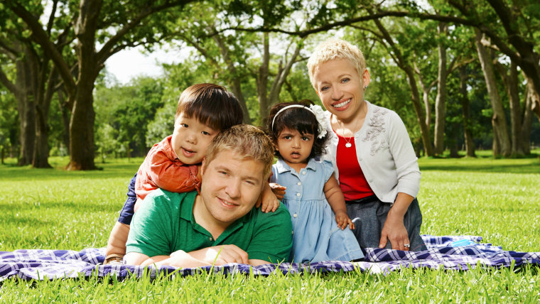 Bill Klein, second from left, and Jen Arnold, far right, are the stars of \"The Little Couple,\" whose seventh season premieres Dec. 2. Their children ...