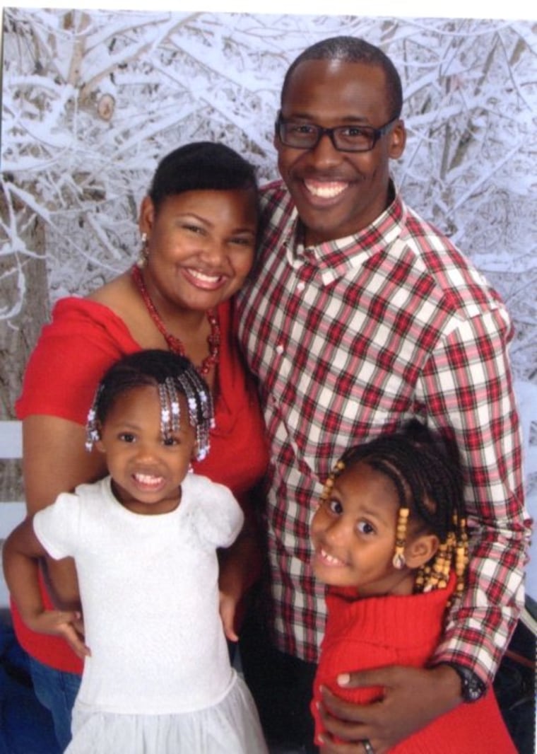 The Lackings in their 2013 Christmas photo.